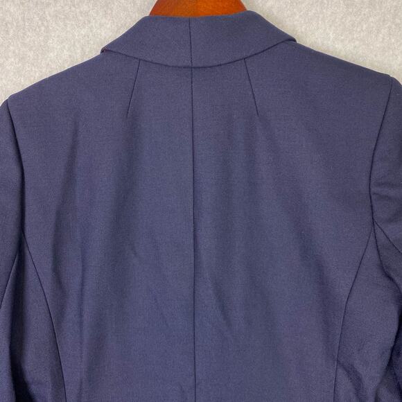 J.Crew Blazer Women's Size 4 Tall Navy Blue Wool Blend One-Button Casual Formal - Picture 6 of 11
